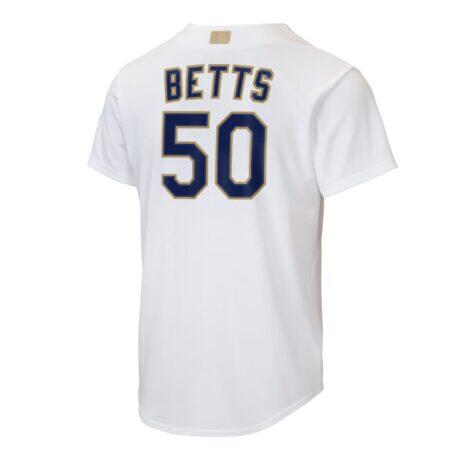 Mookie Betts Los Angeles Dodgers Nike Youth 2026 Gold Collection Home Replica Jersey - White - Front View