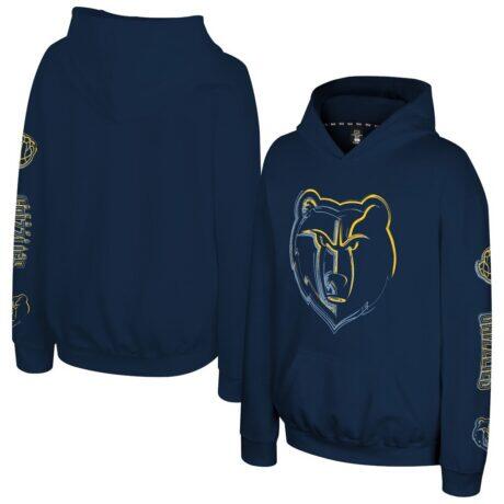 Memphis Grizzlies Stadium Essentials Youth Legends Elementized Hoodie - Navy - Front View