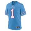 Carnell Tate Tennessee Titans Nike 2026 NFL Draft First Round Pick No. 4 Team Game Jersey - - Side View