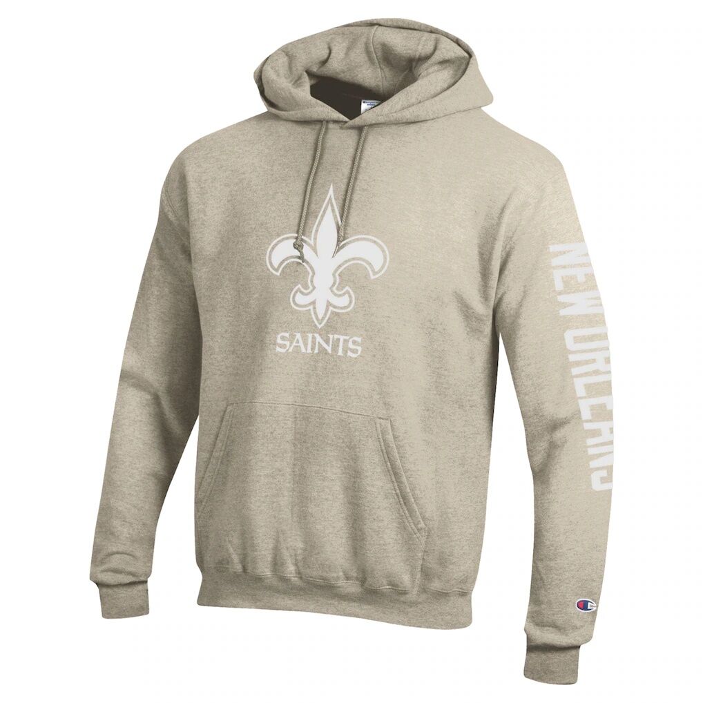 New Orleans Saints Champion Powerblend Hoodie - Oatmeal