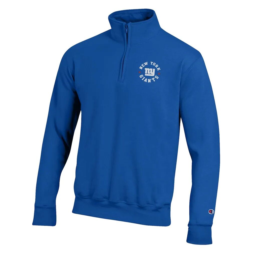 New York Giants Champion Powerblend Quarter-Zip Pullover - Royal