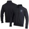 Detroit Lions Champion Powerblend Quarter-Zip Pullover - Black - Front View