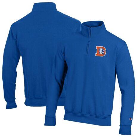Denver Broncos Champion Powerblend Quarter-Zip Pullover - - Front View