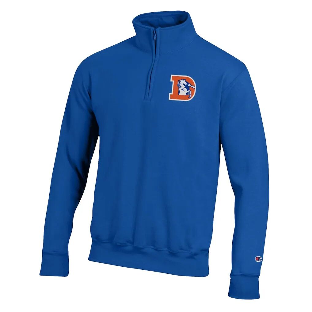 Denver Broncos Champion Powerblend Quarter-Zip Pullover - Royal
