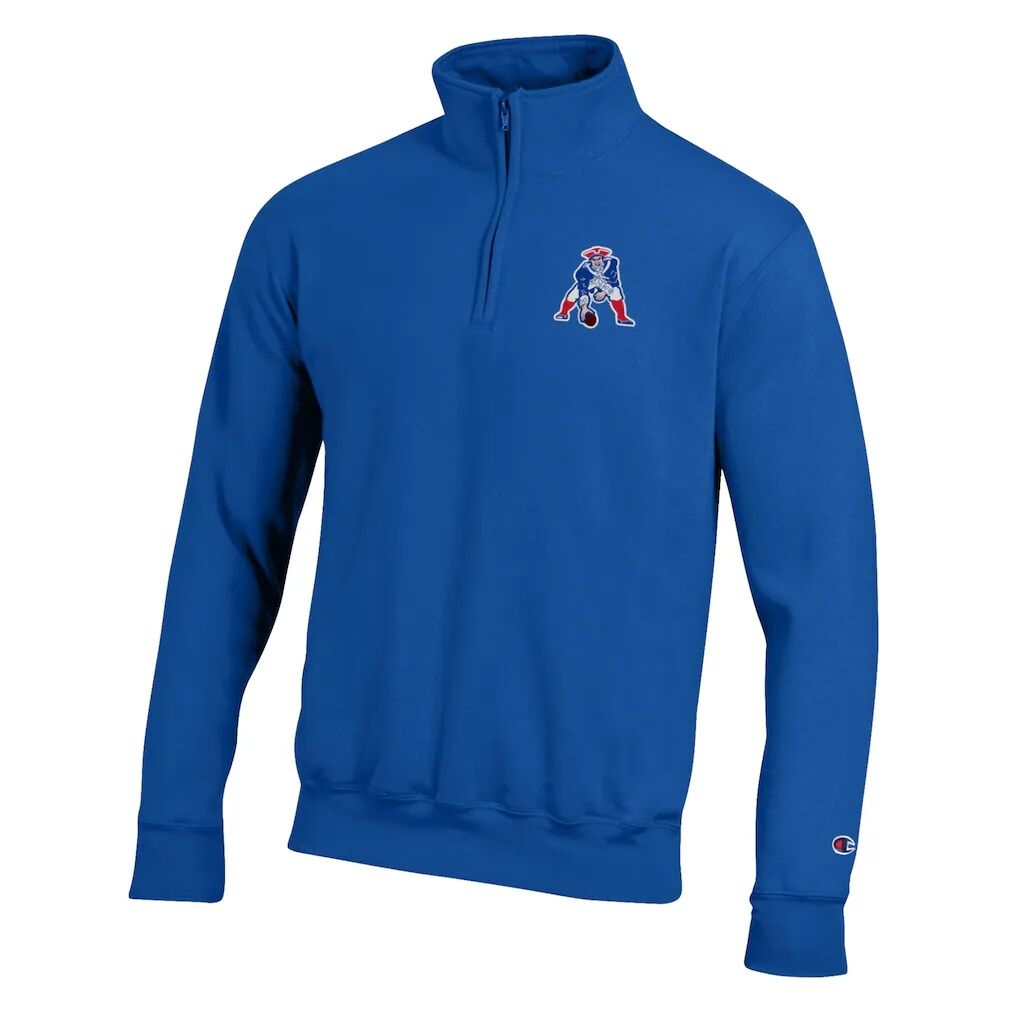 New England Patriots Champion Powerblend Quarter-Zip Pullover - Royal