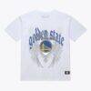 Golden State Warriors Mitchell & Ness Old English Classic T-Shirt - White - Front View