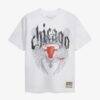 Chicago Bulls Mitchell & Ness Old English Classic T-Shirt - White - Front View