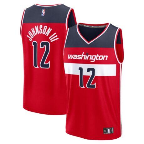 Tre Johnson III Washington Wizards Fashion7 Fast Break Replica Jersey - Red - Front View