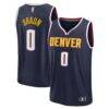 Christian Braun Denver Nuggets Fashion7 Fast Break Replica Jersey - Navy - Front View