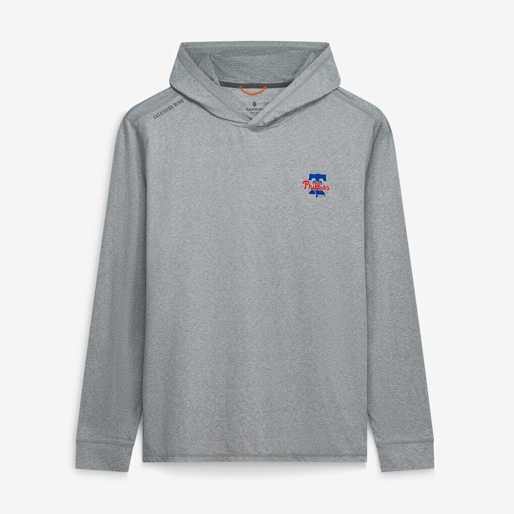 Philadelphia Phillies Greatness Wins Core Tech Lightweight Hoodie - Heather Gray