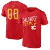 Calgary Flames Big & Tall Hustle Personalized Name & Number T-Shirt - Red - Front View