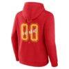 Calgary Flames Hustle Personalized Name & Number Hoodie - Red - Detail View