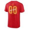 Calgary Flames Hustle Personalized Name & Number T-Shirt - Red - Detail View