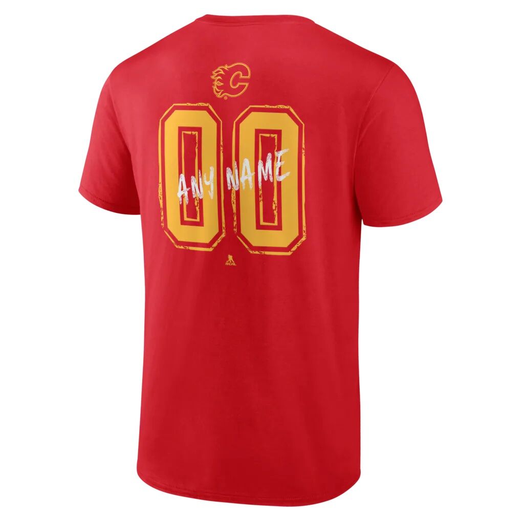 Calgary Flames  Hustle Personalized Name & Number T-Shirt