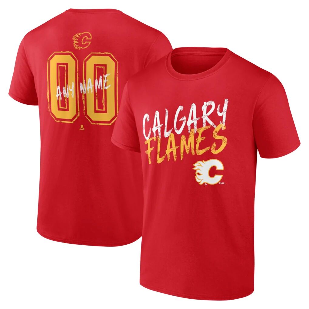 Calgary Flames  Hustle Personalized Name & Number T-Shirt