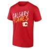 Calgary Flames Hustle Personalized Name & Number T-Shirt - Red - Side View