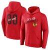 Chicago Blackhawks Hustle Personalized Name & Number Hoodie - Red - Front View