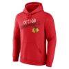 Chicago Blackhawks Hustle Personalized Name & Number Hoodie - Red - Side View