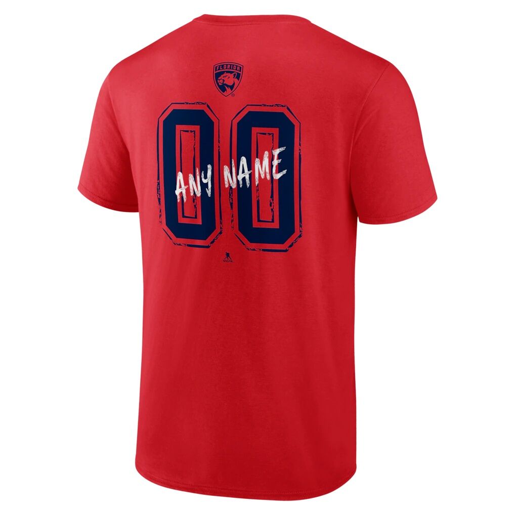 Florida Panthers Big & Tall Hustle Personalized Name & Number T-Shirt