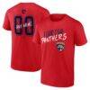 Florida Panthers Big & Tall Hustle Personalized Name & Number T-Shirt - Red - Front View