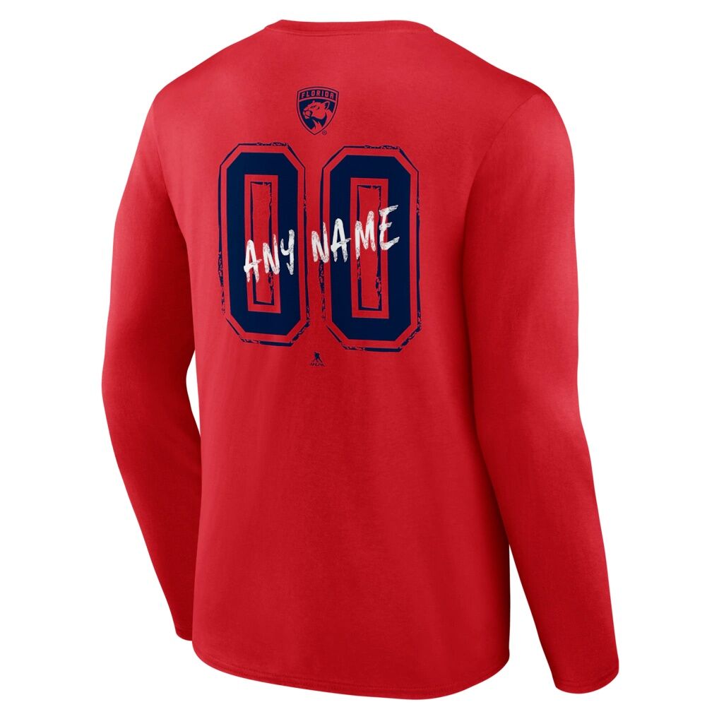 Florida Panthers  Hustle Personalized Name & Number Long Sleeve T-Shirt