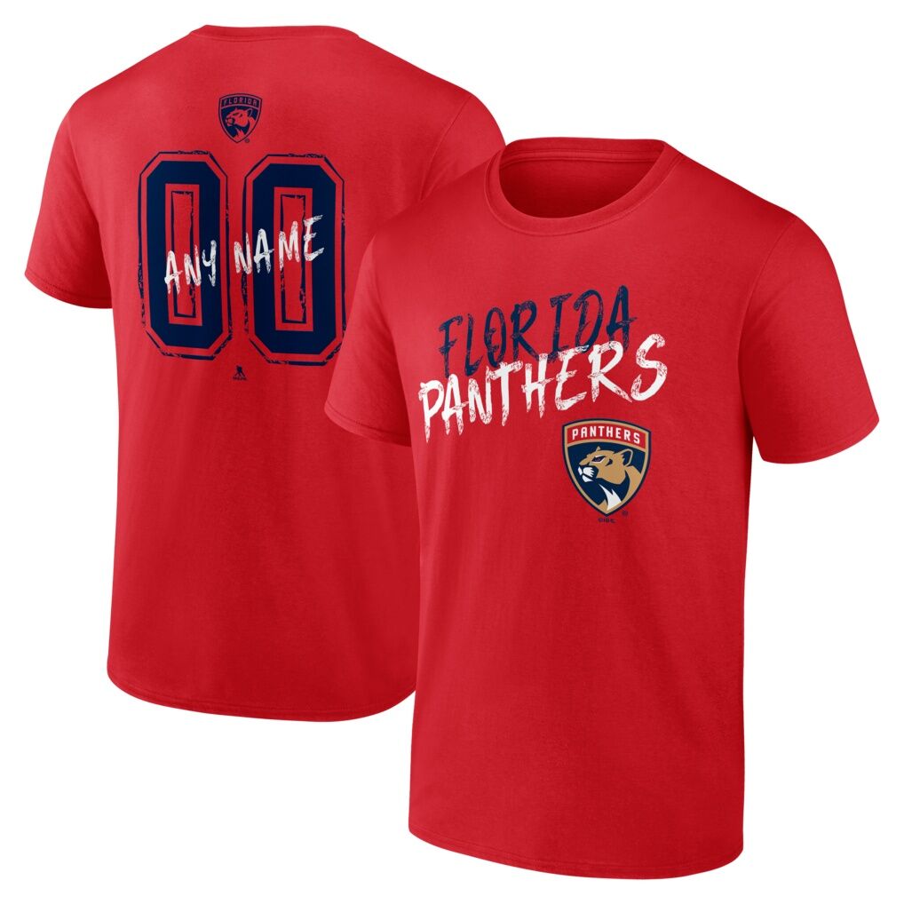 Florida Panthers  Hustle Personalized Name & Number T-Shirt