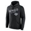 Los Angeles Kings Hustle Personalized Name & Number Hoodie - Black - Side View
