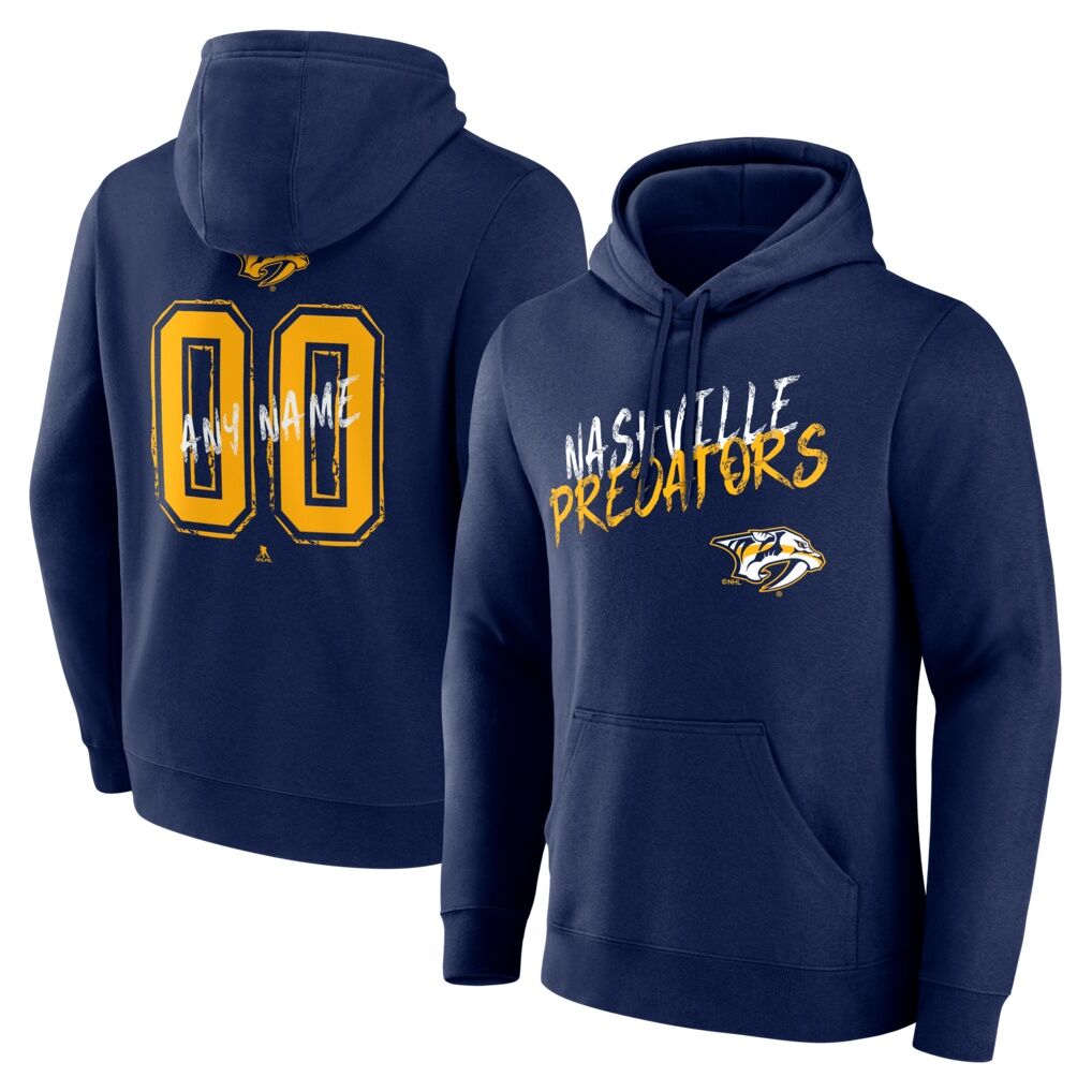 Nashville Predators Big & Tall Hustle Personalized Name & Number Hoodie