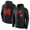 Ottawa Senators Big & Tall Hustle Personalized Name & Number Hoodie - Black - Front View