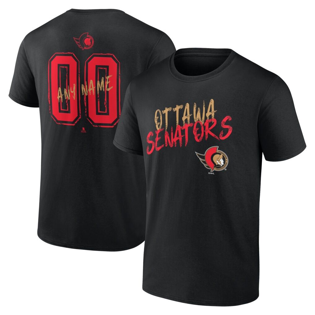 Ottawa Senators Big & Tall Hustle Personalized Name & Number T-Shirt