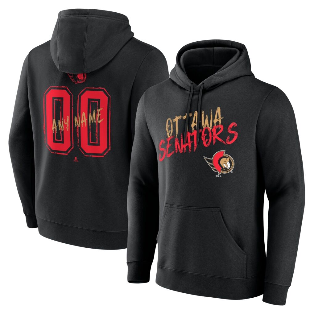 Ottawa Senators  Hustle Personalized Name & Number Hoodie