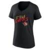 Ottawa Senators Women's Hustle Personalized Name & Number V-Neck T-Shirt - Black - Side View