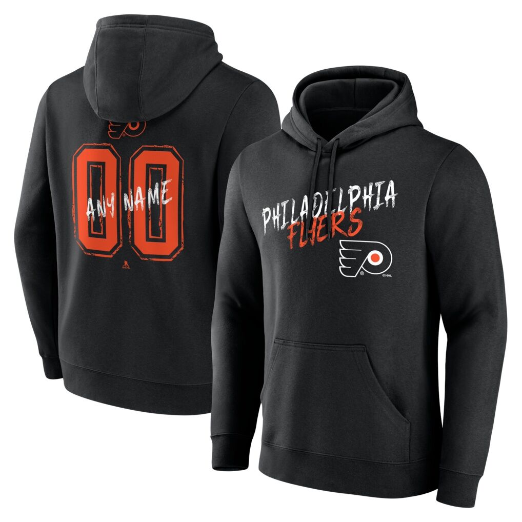 Philadelphia Flyers Big & Tall Hustle Personalized Name & Number Hoodie