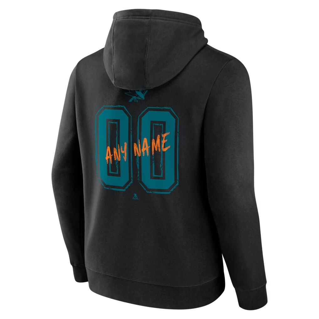 San Jose Sharks Big & Tall Hustle Personalized Name & Number Hoodie