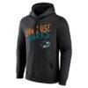 San Jose Sharks Big & Tall Hustle Personalized Name & Number Hoodie - Black - Side View