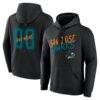 San Jose Sharks Hustle Personalized Name & Number Hoodie - Black - Front View