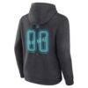 Seattle Kraken Hustle Personalized Name & Number Hoodie - Charcoal - Detail View