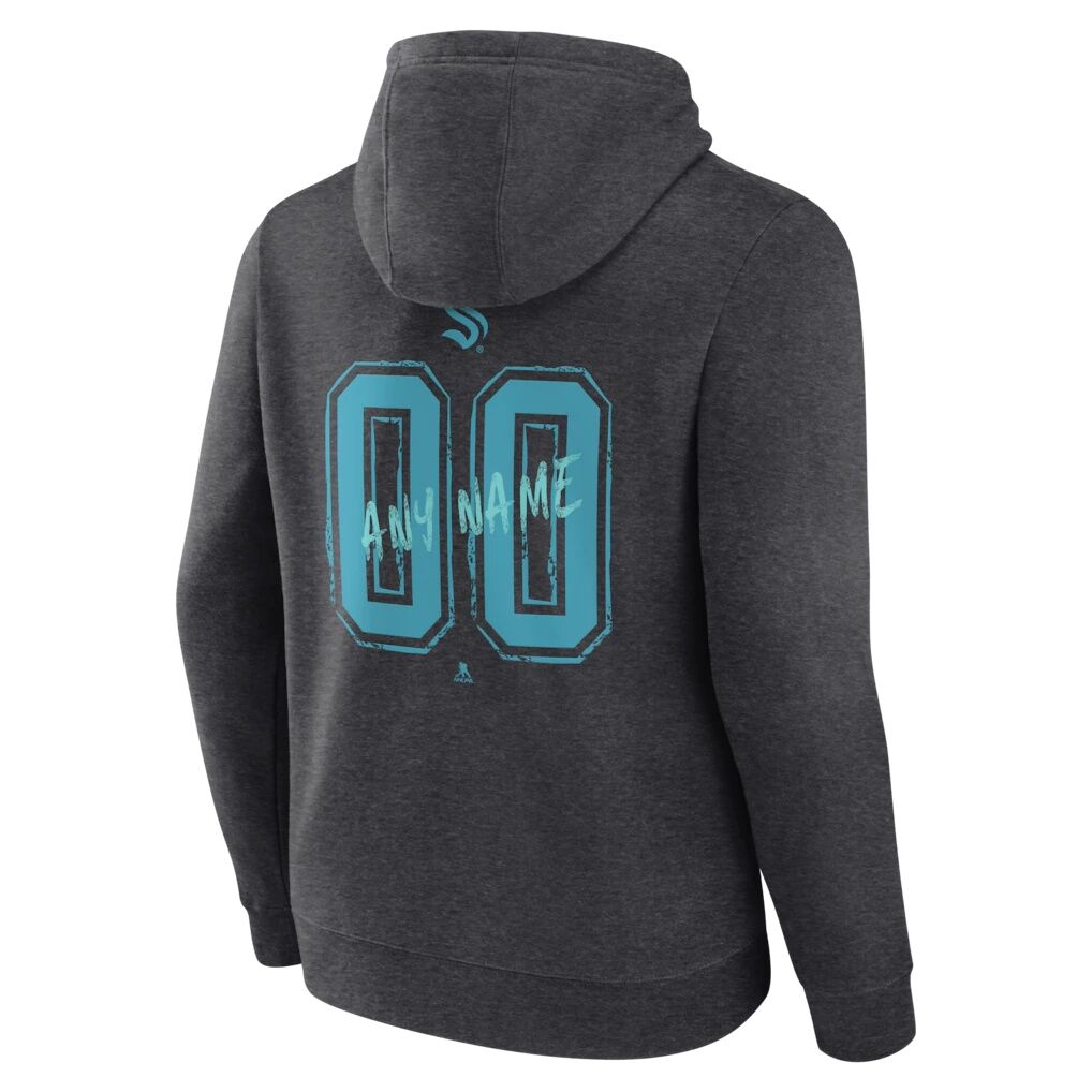 Seattle Kraken  Hustle Personalized Name & Number Hoodie