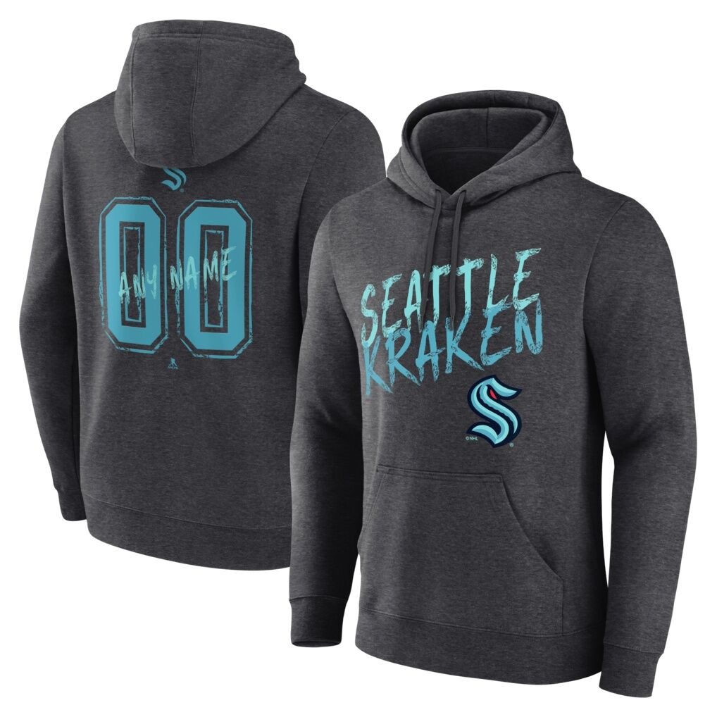Seattle Kraken  Hustle Personalized Name & Number Hoodie