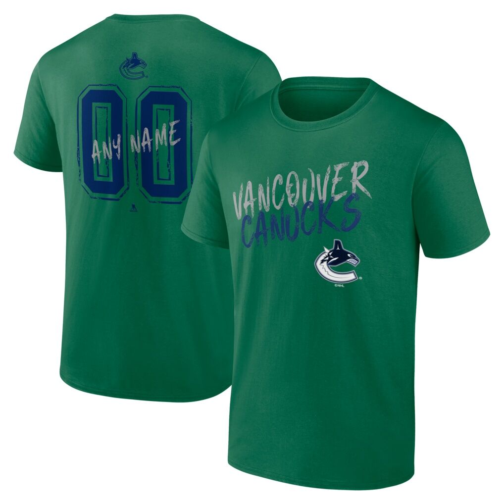 Vancouver Canucks  Hustle Personalized Name & Number T-Shirt