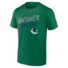 Vancouver Canucks Hustle Personalized Name & Number T-Shirt - Green - Side View