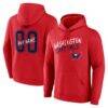 Washington Capitals Hustle Personalized Name & Number Hoodie - Red - Front View