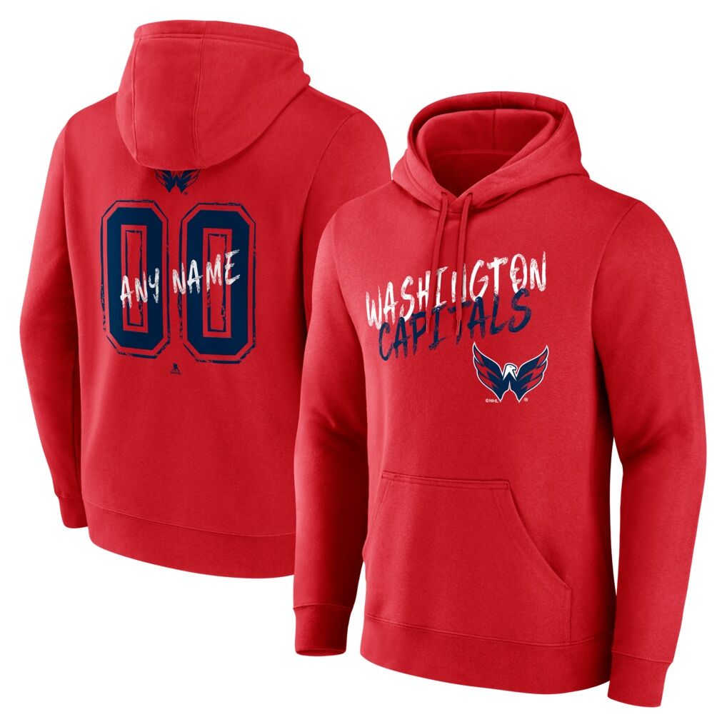 Washington Capitals  Hustle Personalized Name & Number Hoodie