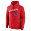 Washington Capitals Hustle Personalized Name & Number Hoodie - Red - Side View