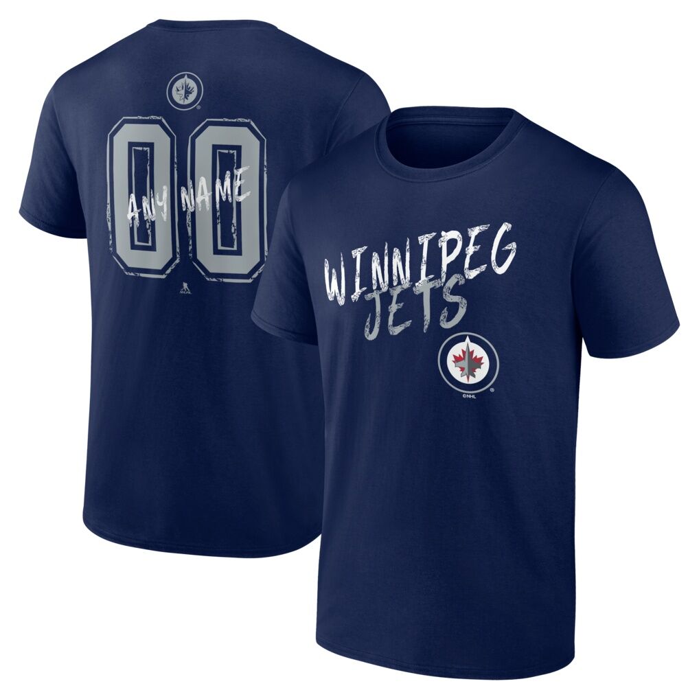 Winnipeg Jets Big & Tall Hustle Personalized Name & Number T-Shirt