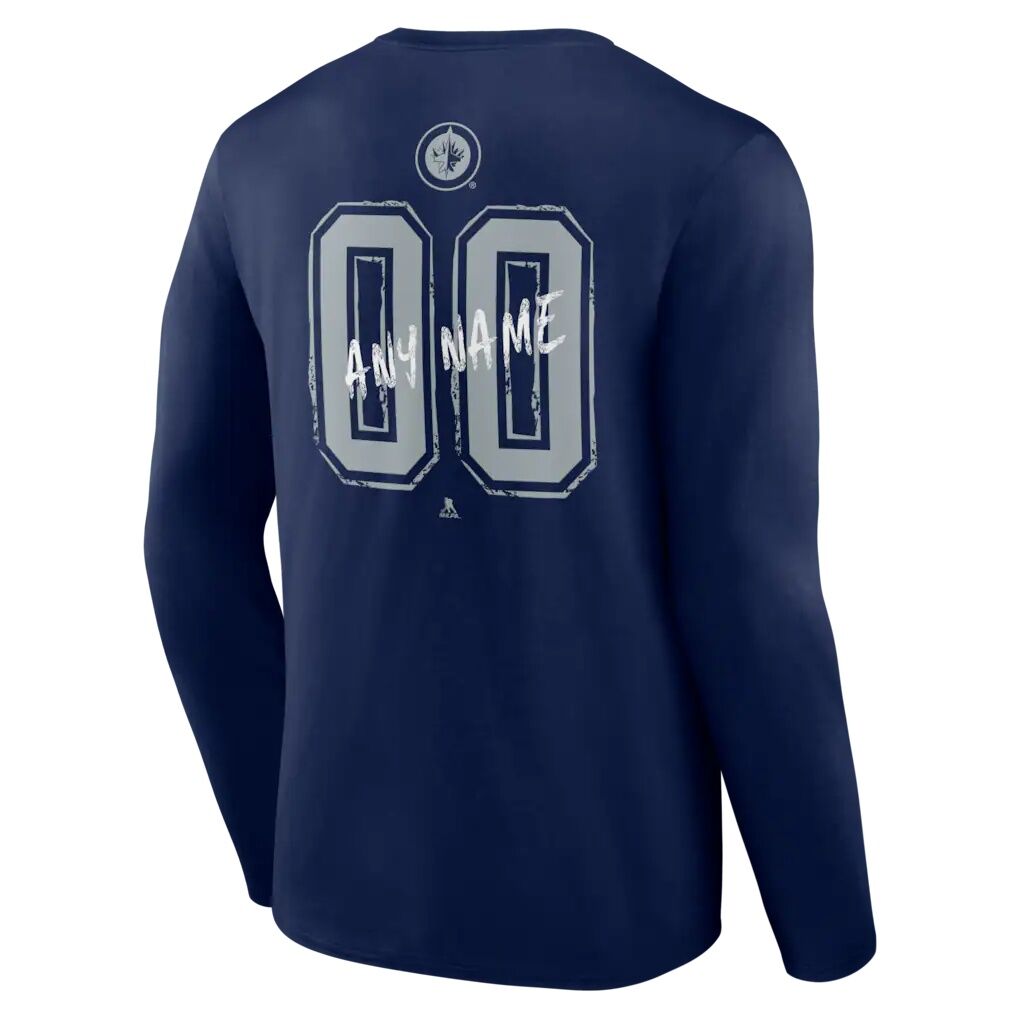 Winnipeg Jets  Hustle Personalized Name & Number Long Sleeve T-Shirt
