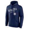 Winnipeg Jets Hustle Personalized Name & Number Hoodie - Navy - Side View