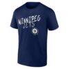 Winnipeg Jets Hustle Personalized Name & Number T-Shirt - Navy - Side View