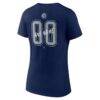 Winnipeg Jets Women's Hustle Personalized Name & Number V-Neck T-Shirt - Navy - Detail View
