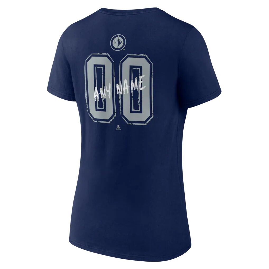 Winnipeg Jets Women's Hustle Personalized Name & Number V-Neck T-Shirt